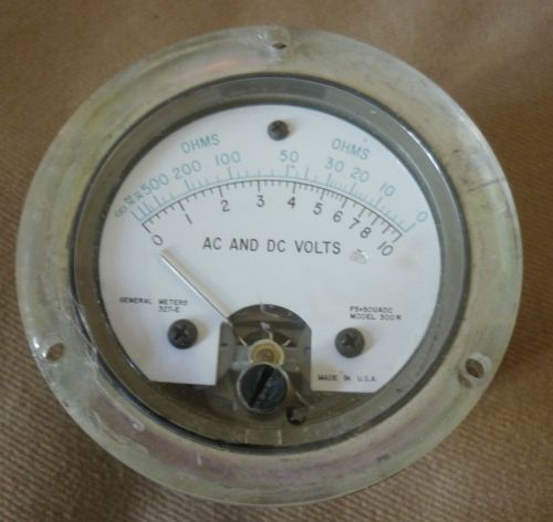 GENERAL METERS 327-E model 300R Ohmeter voltmeter AC DC OHM FS 50UADC