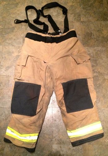 Firefighter turnout/bunker pants w/ belt/susp. - globe g-xtreme - 46 x 30 - 2010 for sale