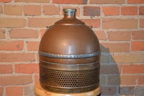 Vintage Antique Copper Lab Dewar Flask Liquid Nitrogen Container