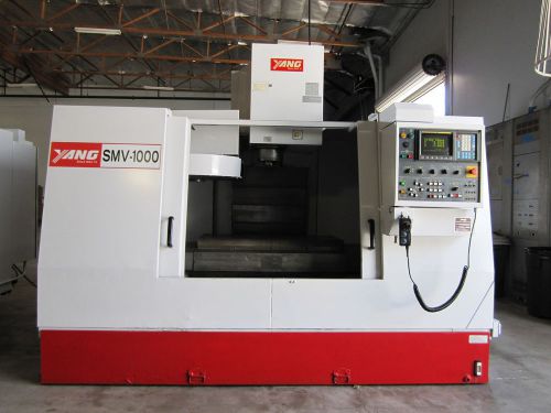 YANG SMV-1000 YEAR 1998 VERTICAL MACHINING CENTER WITH FANUC OMD CONTROL