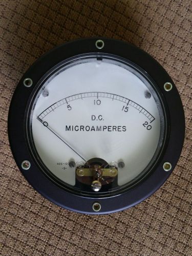 LFE: 0455  METER DC MICROAMPERES 0-20 NEW OLD STOCK 3 1/2&#034;