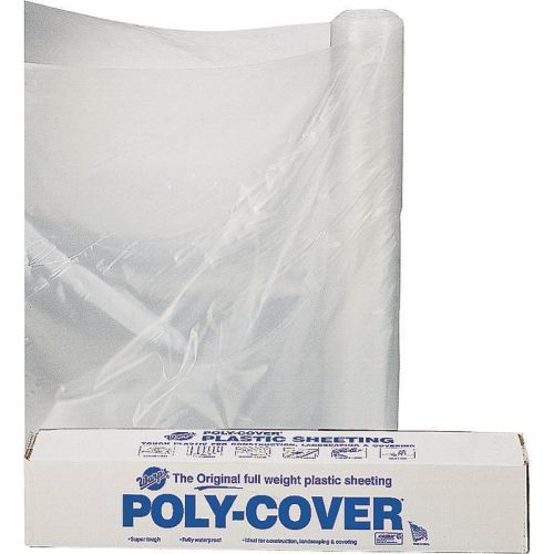 Polyfilm, 4 mil t, 10&#039; w x 100&#039; l, clear, plastic lbm poly 4x10-c clear plastic for sale