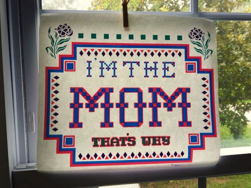 Vintage I’m the Mom That’s Why Iron On Transfer Neon Colors Flowers Springhill