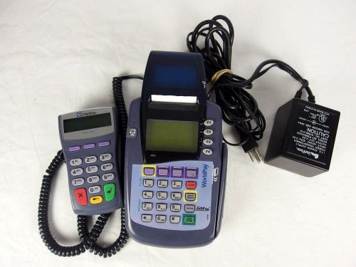 VeriFone 3200se WorldPay Credit Card Terminal with PIN Pad &amp; AC Power Supply
