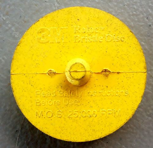 TWO 3m 07525 2&#034; Scoth-Brite Roloc Bristle Discs 80 Grit Yellow