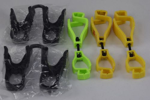 Lot 5 heavy duty work glove clip retainers worksite carry gloves hats belt tool for sale