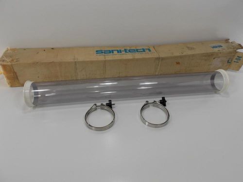 NEW SANI-TECH PS400-36 POLYSULFONE 4&#034;X36&#034; TRI-CLAMP SIGHT GUAGE PIPE PIPELINE