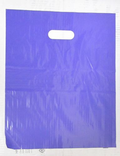 200 12&#034; x 15&#034; Purple GLOSSY Low-Density Plastic Merchandise Bags