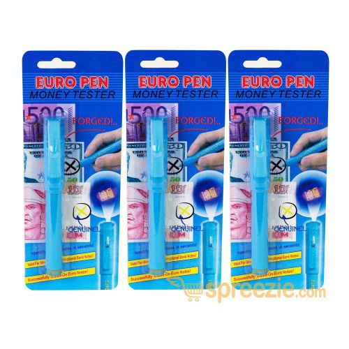 3 Pack Counterfeit Money Detection Pen UV Marker Fake Bills Currency Checker New