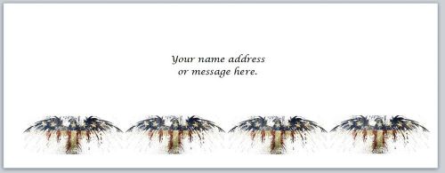30 Personalized Return Address Labels US Flag Buy 3 get 1 free (bo594)