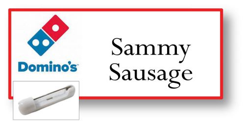 1 name badge funny halloween costume dominos sammy sausage pin free shipping for sale