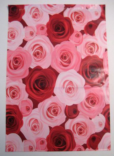 1 10x13 Poly Designer Mailers Red Pink Roses Flowers Shipping Envelope