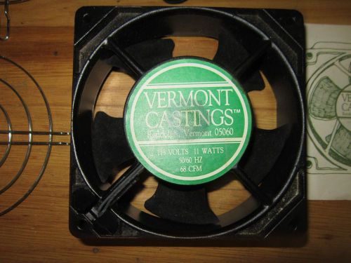 Vermont Castings Whisper Fan With Guards 115 Volts  switched cord  NEW 68 cfm