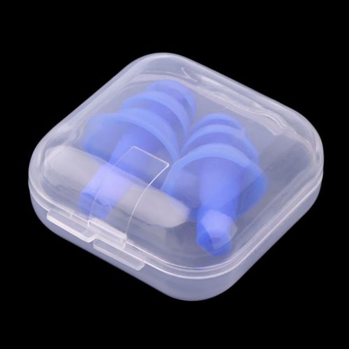 1 pair Silicone Ear Plugs Anti Noise Snore Earplugs Comfortable For Sleep KT