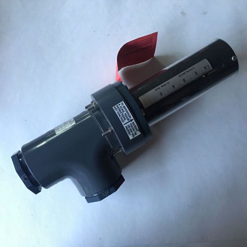 Volumetric flow meter w/ sight tube - 2&#034; pvc 210 psig 60 gpm corrosive resistant for sale