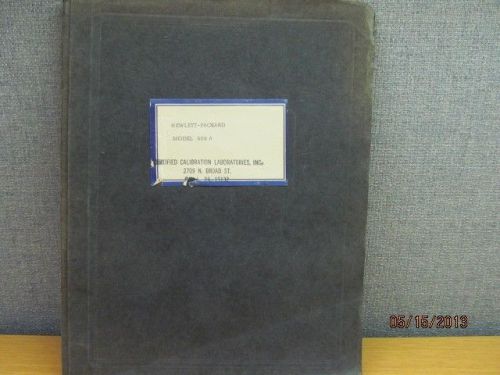 Agilent/HP 608A VHF Signal Generator # 832 &amp; up Instruction Operating Manual/scs