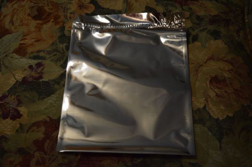 Pure Aluminum Silver Bag Foil Zip Lock Bag Resealable Pouch Food Grade Hot (100)