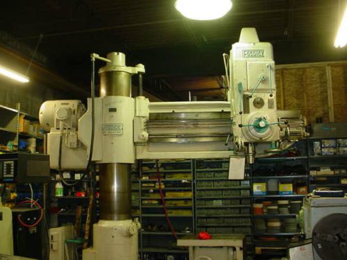 Fosdick hydraulic 17&#034; colomn 6&#039; arm radial drill with tilting box table video for sale