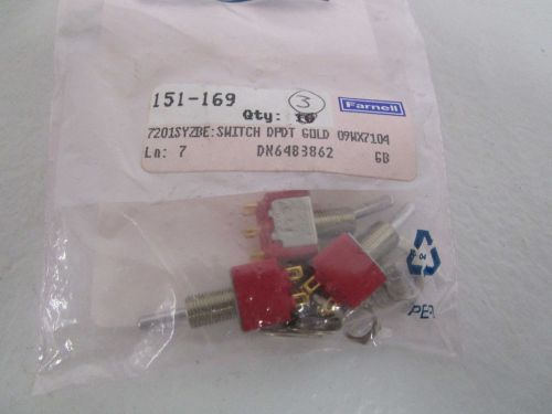 LOT OF 3 FARNELL SWITCH 151-169 *NEW IN BAG*