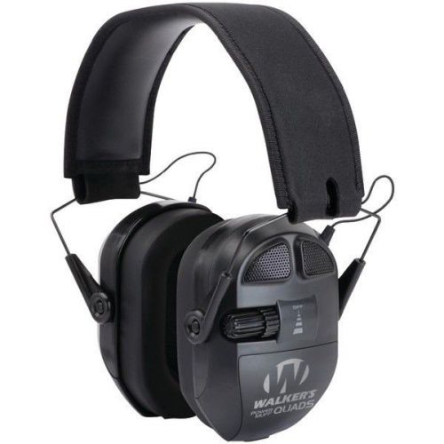 Walker&#039;s Game Ear GWP-XPMQB Ultimate Power Muff Quads Black