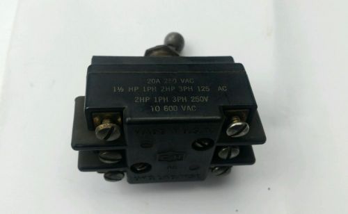 2 HP,  20 AMP,  3 PHASE, 600 VOLTS,  Motor Starter Switch USED