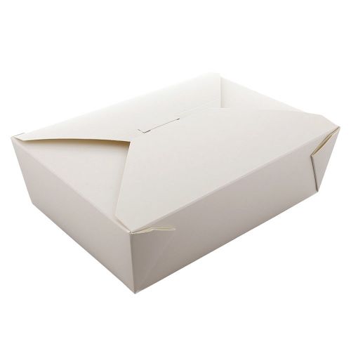 Royal 7-3/4&#034; x 5.5&#034; x 2.5&#034; #3 White Folded Takeout Box, Package of 200, FTB3W