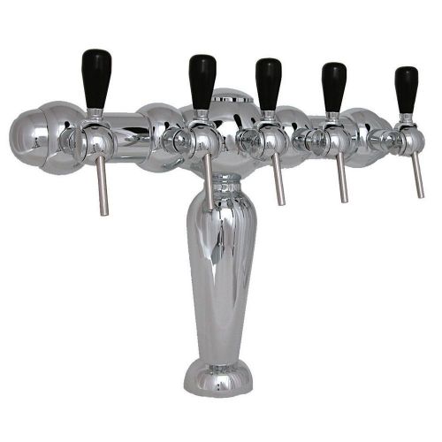 Monaco Draft Beer Tower - Air Cooled - 5 Faucets - Commercial Bar Dispensing