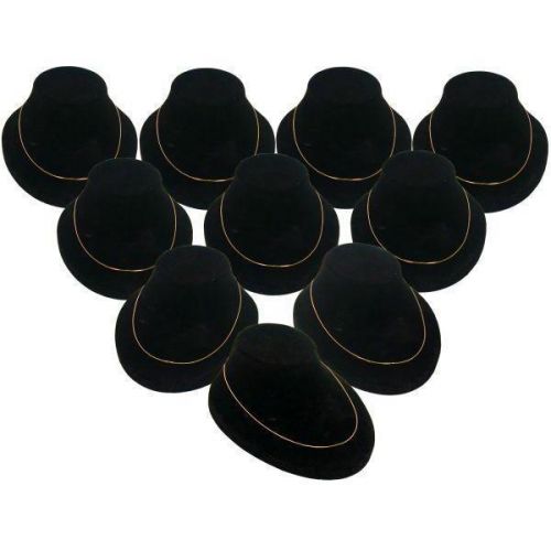 10 Bust Display Chain Holders Black Units FindingKing
