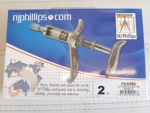 N.J.Phillips 2ml Automatic Vaccinater Injector New In Box Model PAS686