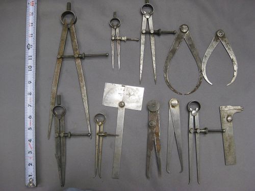 Mixed Lot of Machinist Calipers - Various brands types and sizes
