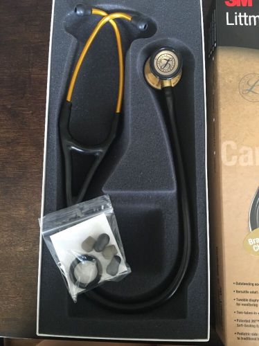 3m LITTMANN CARDIOLOGY III *BLACK/BRASS* STETHOSCOPE New - FREE SHIP Littman