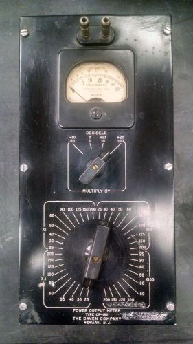 DAVEN CO. POWER OUTPUT METER TYPE OP-182