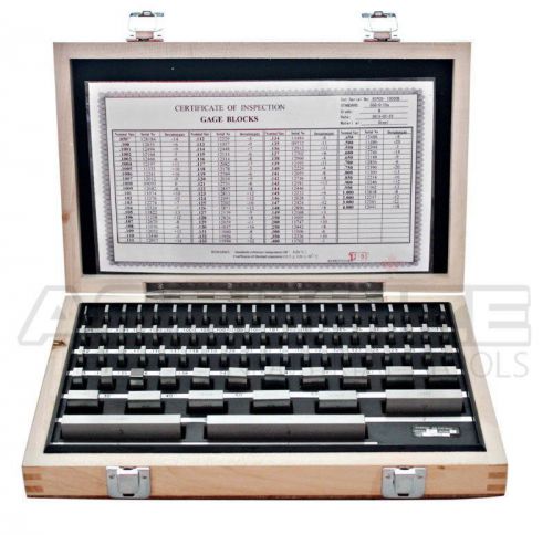 10 sets of 81-pcs steel gage block set, grade b, sae, #p900-s581x10 for sale