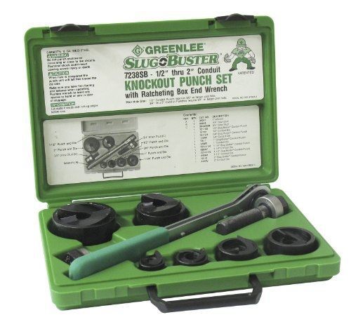 Greenlee 7238SB Slug-Buster Knockout Kit With Ratchet Wrench