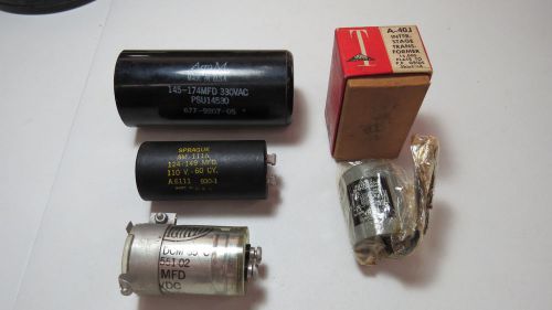 Lot of Vintage Electronic Items Capacitors And Transformer