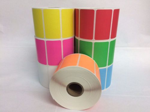 7 Rolls ONE Roll Per Color 2.25x1.25 Direct Thermal 1000 Labels P/R Zebra 2824