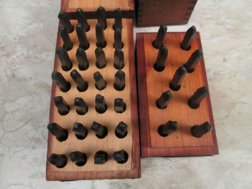 Vintage Millers Falls 1/16&#034; Steel Letters &amp; Numbers Punch Stamps Set