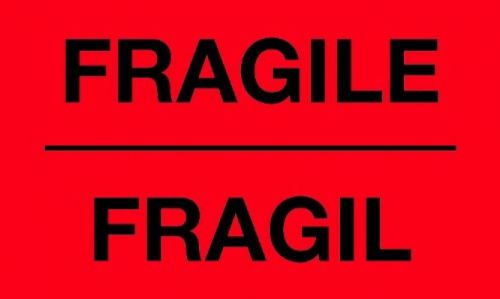 Tape Logic DL1091 Special Handling Label, Legend Fragil , Bilingual, 5 Length X