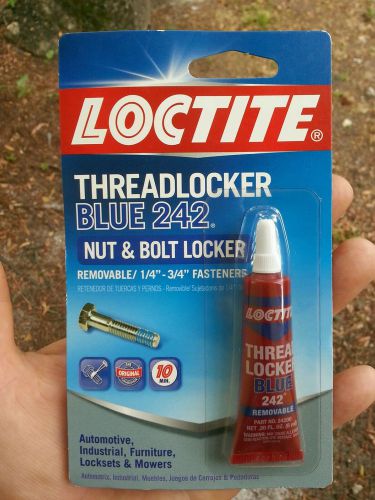 Loctite nut &amp; bolt threadlocker 242 blue 6ml thread locker new! for sale