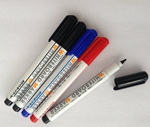 Whiteboard Marker 5-pieces Whiteboard Dry Erasable Marker Pens , 0.7mm Fine