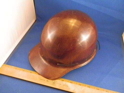 Vtg m-s-a msa skullgard type b mine hard hat safety brown miner w/liner helmet for sale