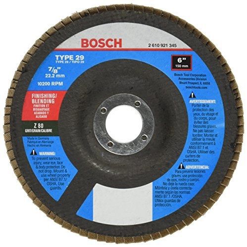 Bosch FD2960080 Type 29 80-Grit Flap Disc, 6-Inch 7/8-Inch Arbor