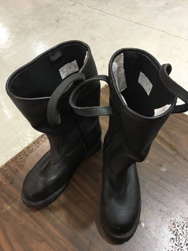 leather Firefighter bunker boots