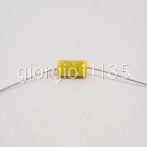 20pcs 0.022uF 22nf 630V yellow long leads Axial Polyester Film Capacitor