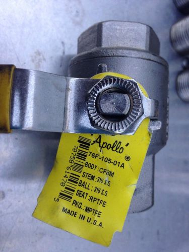 NEW, APOLLO 76F-105-01A  1&#034; STAINLESS STEEL BALL VALVE  316 S.S.