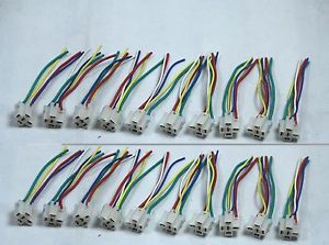 Lot 20 New 12Volt 30/40 Amp Automotive Relay with Wires &amp; Harness Socket