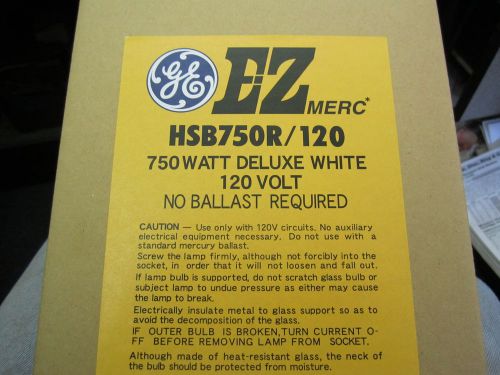 GE Mercury vapor light bulb # 44012 HSB750R/120 750 watt 120 volt