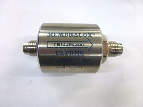 Ultrex Membralox 28239H Stainless 3&#034; Hi-Flow Gas Filter In-Line [Lot of 3]