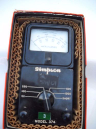Simpson Model 374 DC Microammeter in box