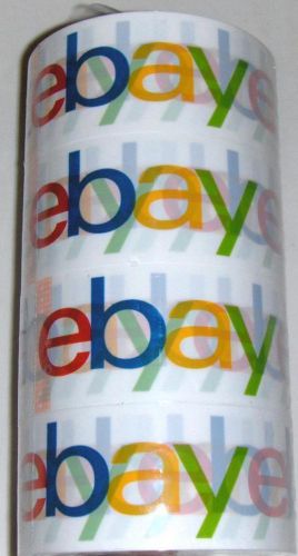 Ebay Logo Branded Shipping Packaging Packing Tape 4 ROLLS 75 yards x2&#034; Free Ship